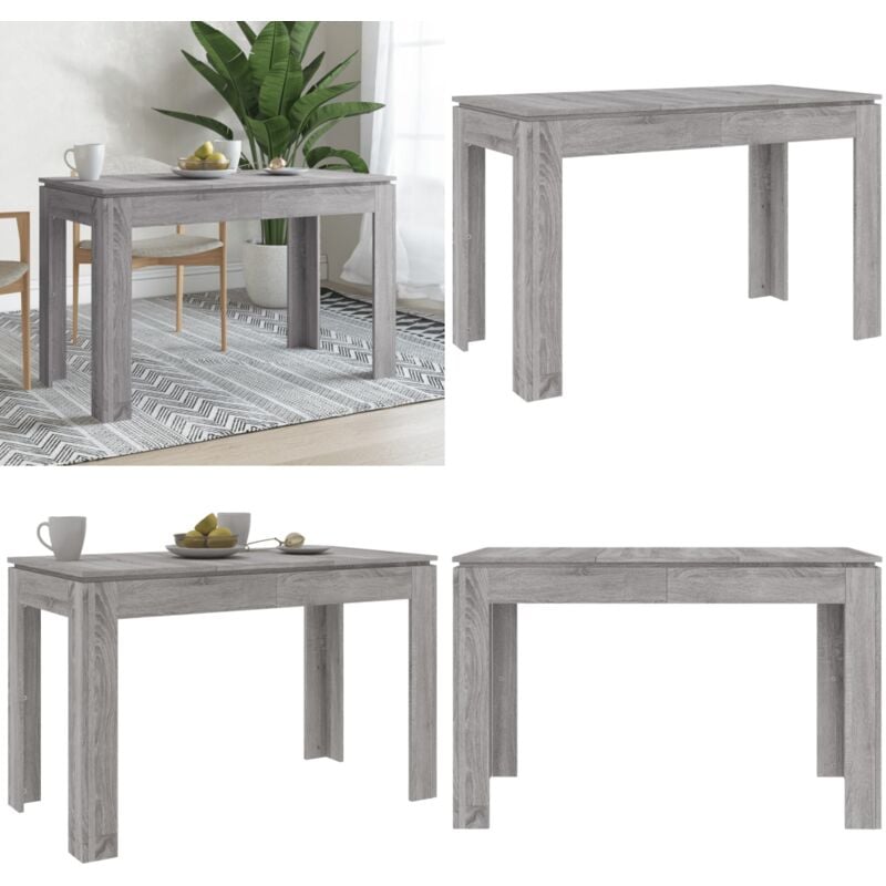 Esstisch Grau Sonoma 120x60x76 cm Holzwerkstoff - Esstisch - Wohnzimmertisch - Küchentisch - Grau - Sonoma - Home & Living