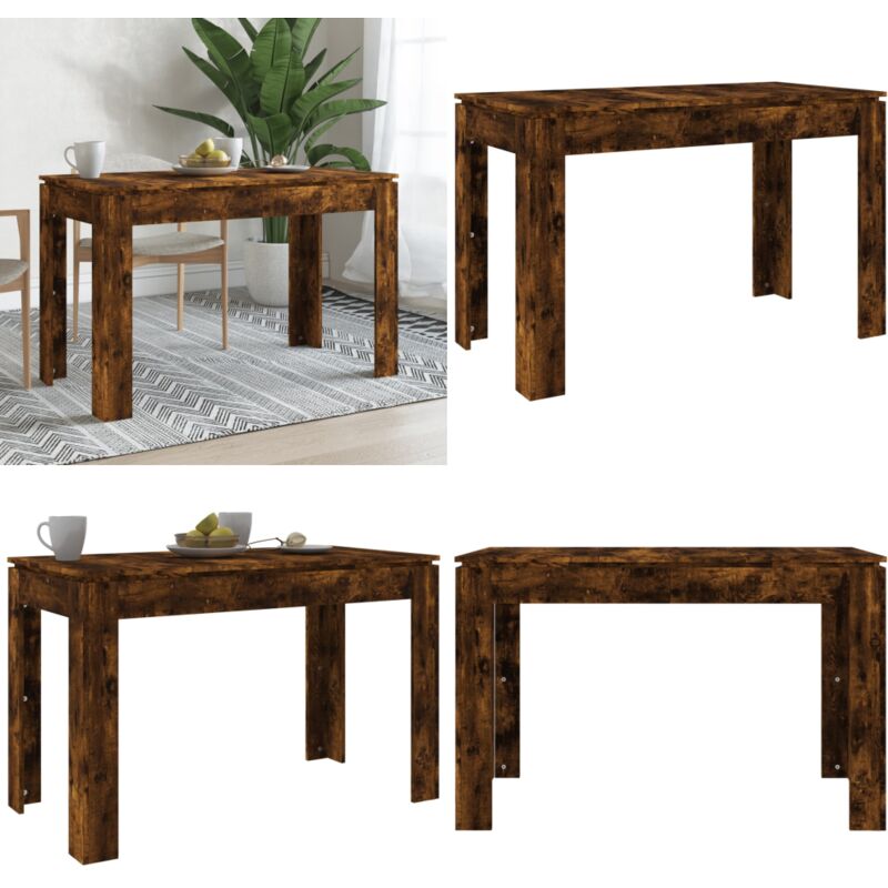Vidaxl - Esstisch Räuchereiche 120x60x76 cm Holzwerkstoff - Esstisch - Holztisch - Küchentisch - Wohnzimmertisch - Rauchereiche - Home & Living