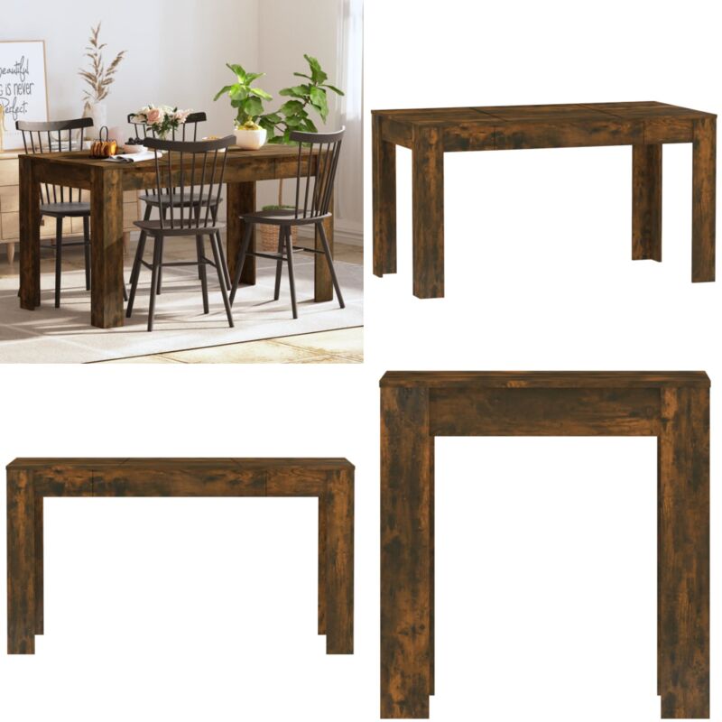 Esstisch Räuchereiche 140x74,5x76 cm Holzwerkstoff - Esstisch - Holztisch - Wohnzimmertisch - Küchentisch Vidaxl Home & Living