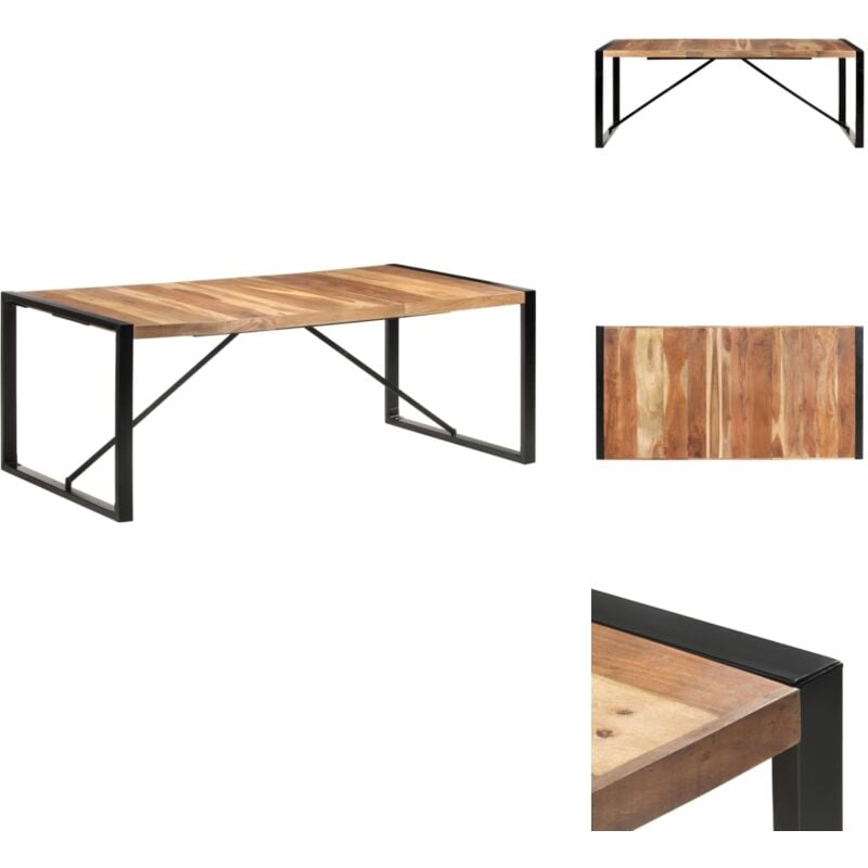Vidaxl - Esstisch 200x100x75 cm Massivholz - Holz Esstisch - Esstisch Massiv - Industrieller Stil - Wohnzimmertisch - Eßplatz