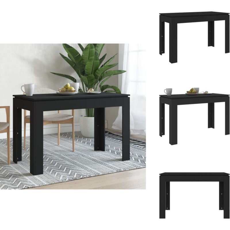 Esstisch Schwarz 120x60x76 cm Holzwerkstoff - Esstisch - Holzwerkstoff Tisch - Schwarzer Esstisch - Moderner Esstisch - Küchentisch