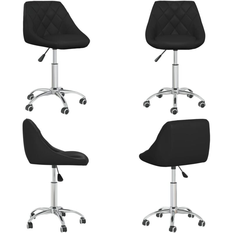 Esszimmerstuhl Drehbar Schwarz Kunstleder - Drehstuh l - Esszimmerstuhl - Küchenstuhl - Moderner Stuhl - Schwarzer Stuhl - Home & Living