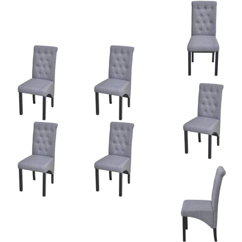 Esszimmerstühle 4 Stk. Hellgrau Stoff - Esszimmerstühle - Stuhl Grau - Stühle Aus Stoff - Küchenstühle - Bequeme Stühle