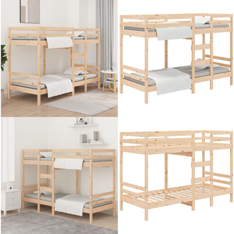 Etagenbett ohne Matratze 90x200 cm Massivholz Kiefer - Holzbett - Etagenbett - Doppelbett - Jugendzimmer - Schlafraum - Home & Living