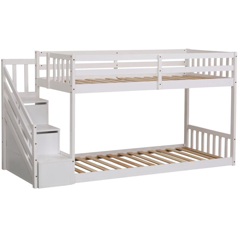 Etagenbett für Kinder 190x90cm weiß celestine