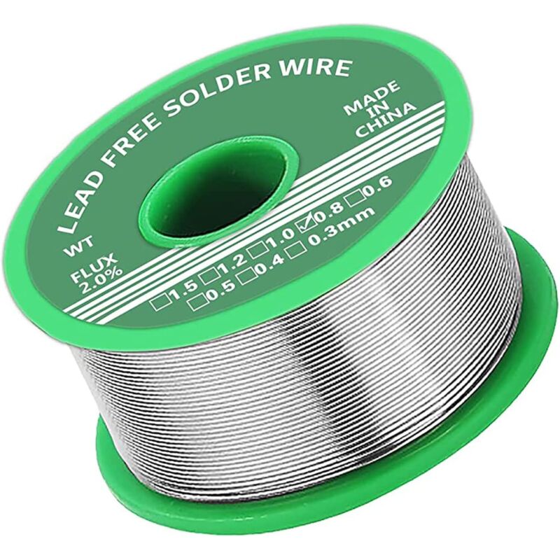 Étain von soudure 0,8 mm, étain sans plomb avec noyau von colophane, étain à souvonr avec flux 20 g, fil von soudure für die réparation eind der