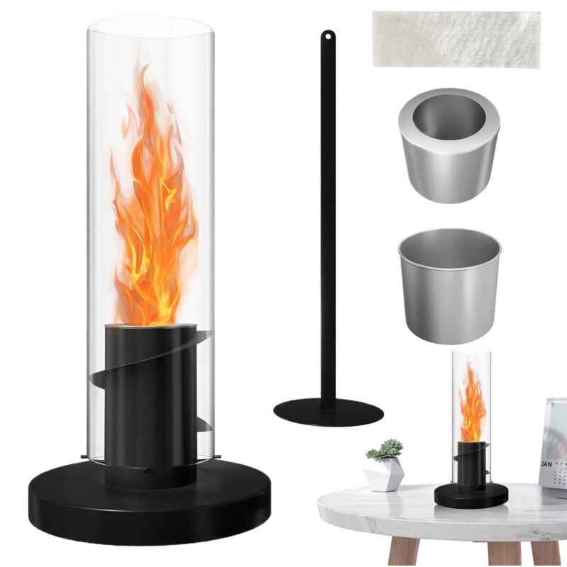 Ethanol-Kamin für den Innenbereich, Tischfeuerstelle, Tischlampe, Tischfeuerstelle, für drinnen und draußen, dekorativer Kamin, freistehender Kamin