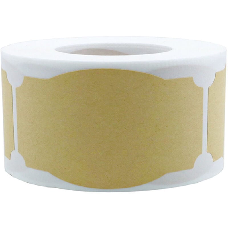 KZQ - Etichette adesive fatte a mano in carta kraft 250, etichette regalo per barattoli