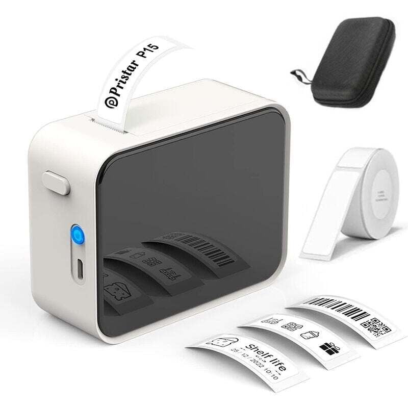 SNQ - Etiketten, tragbarer Etikettendrucker – Bluetooth-Thermoetikettendrucker, Etikettendrucker, verwendet im Büro, für Barcodes, kleine