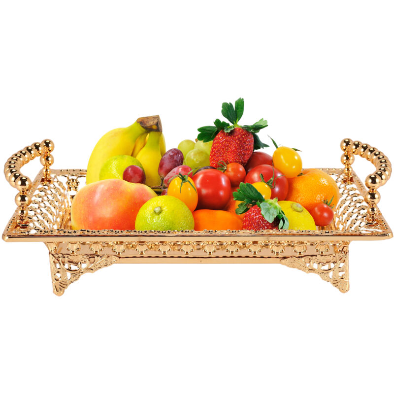 EuropäIsche Zarte Obst Teller, Luxus Gold Tablett, Obst Teller, Haupt Kuchen BehäLter
