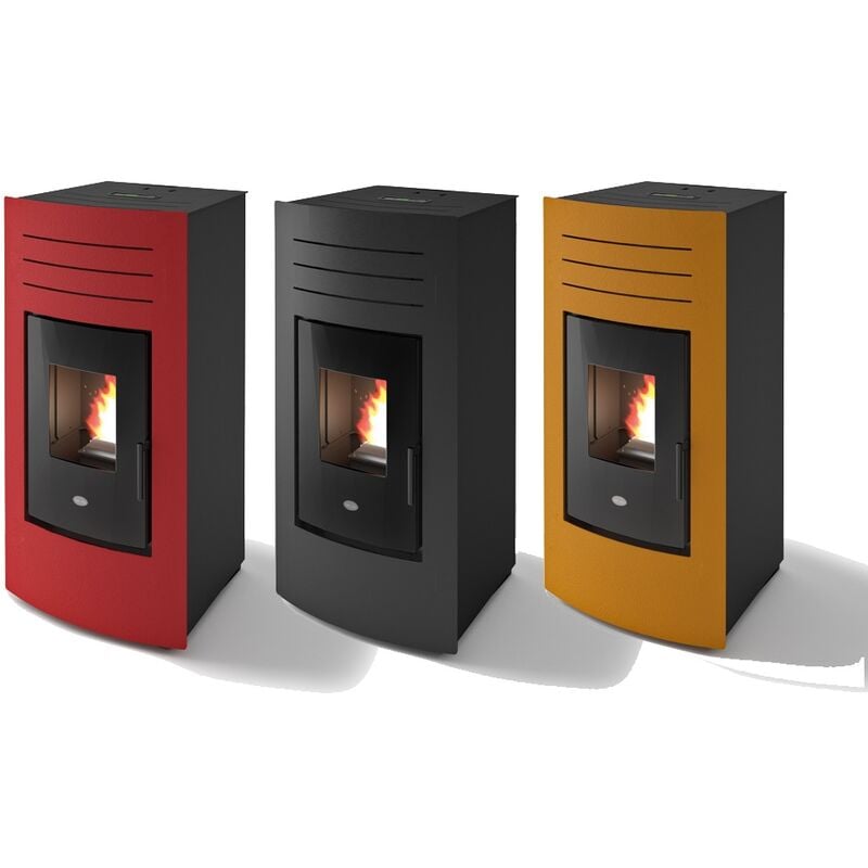 Evacalr - Eva Calor Hydro Kaminofen Pelletofen 20 kw - - Rot - Rot
