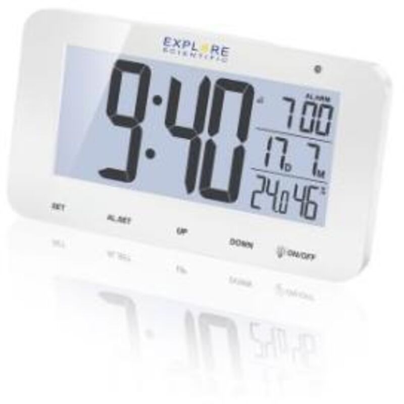 Explore Scientific RDC1004WHT Wecker Digitaler Wecker Weiß