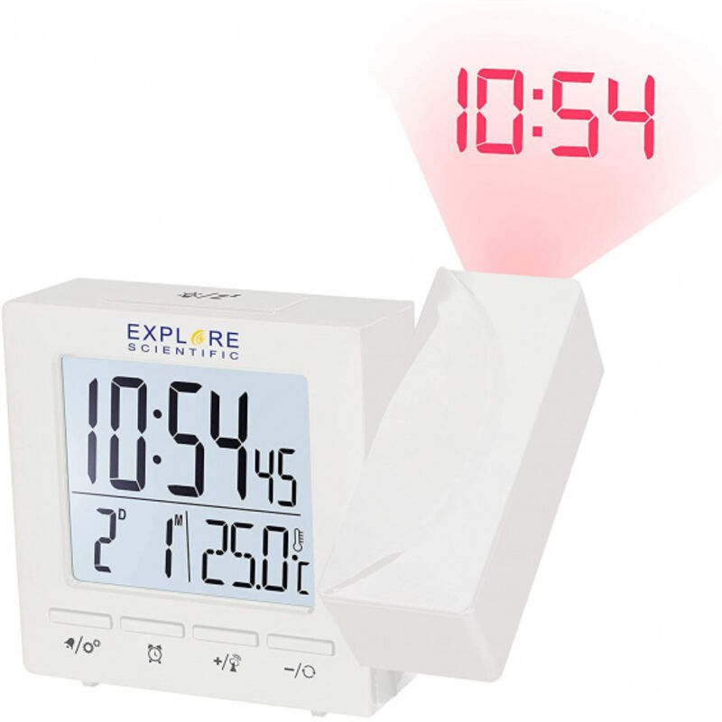 Explore Scientific RDP1001WHT Wecker Digitaler Wecker Weiß