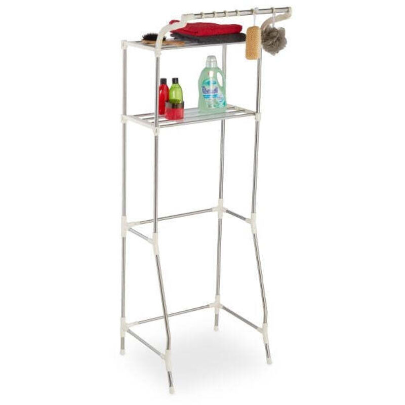 Extendable washing machine shelf