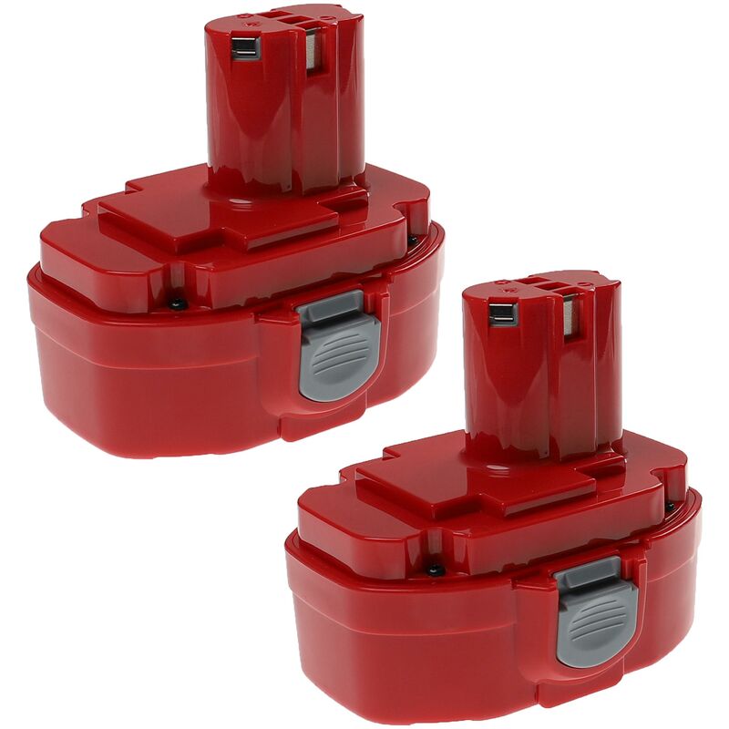 Extensilo - 2x Akku Ersatz für Makita 1835F, 192828-1, 192829-9, 1822, 1823, 1833, 1834, 1835 für Elektrowerkzeug (3300 mAh, NiMH, 18 v)