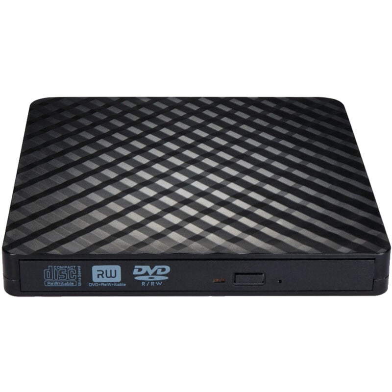 Externes CD DVD Laufwerk, Tragbarer USB 3.0 und Typ-C +/RW Laufwerk Leser, DVD/CD ROM Umschreiber,