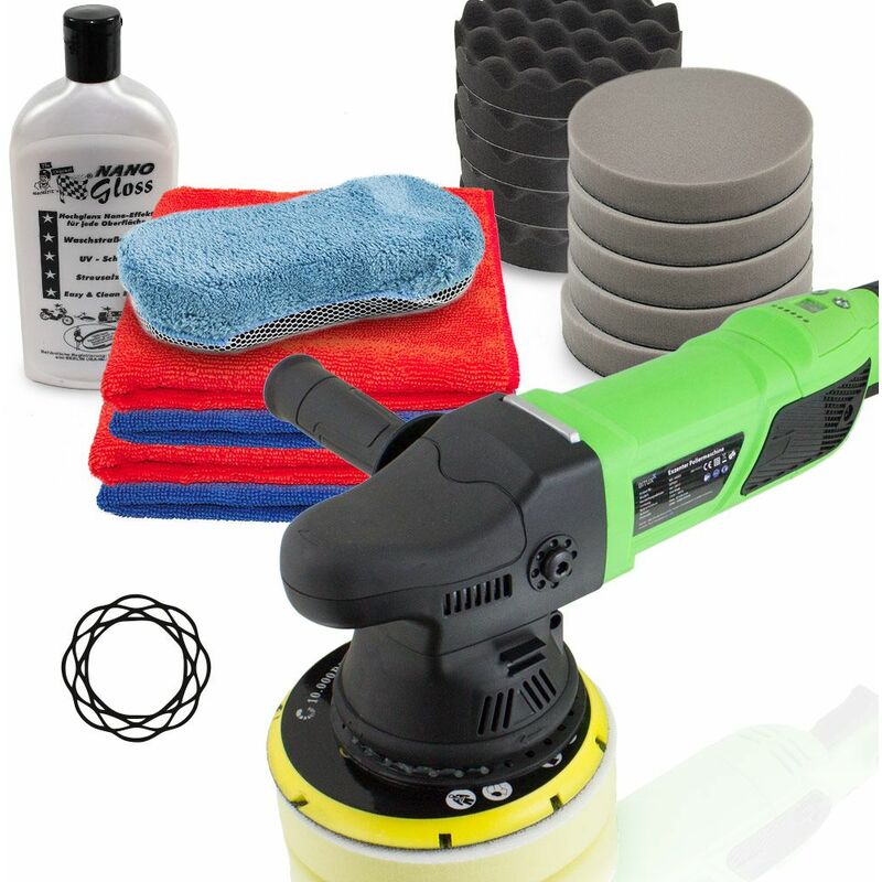 Bituxx - 950W Exzenter Polierset Auto Poliermaschine kfz pkw Autopflege inklusive Nano Politur