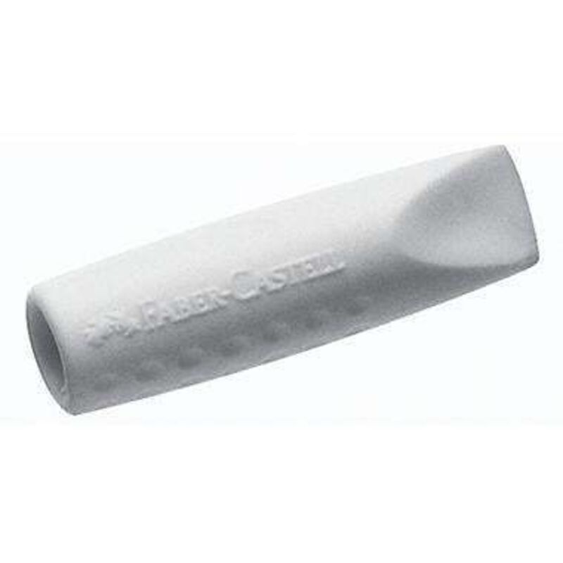 Faber Castell - Radierer eraser cap grip 2001 Bleistifte Buntstifte 1 x 1 x 4 cm (b x h x l) Kunststoff grau/weiß 2 St./Pack.