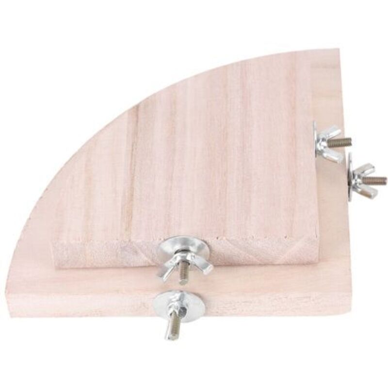 Fächerförmiger Vogelkäfig, 2-teilig, mit Sitzstangen, Stützplattform und Spielzeug für Haustiere wie Hamster und Papageien – im Trend