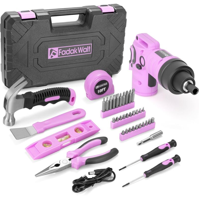 FADAKWALT Akkuschrauber, Tragbarer Akku-Bohrschrauber, 3,6 V Wiederaufladbarer Elektroschrauber, LED-Licht für Heimwerkerwerkzeug