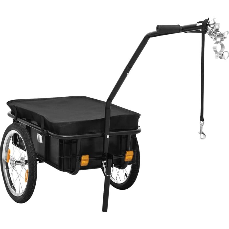 Fahrradanhänger und Handwagen 155x60x83 cm Stahl Schwarz - Vidaxl