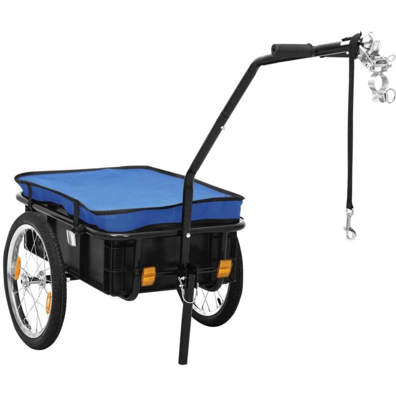 Fahrradanhänger und Handwagen 155x60x83 cm Stahl Blau - Vidaxl