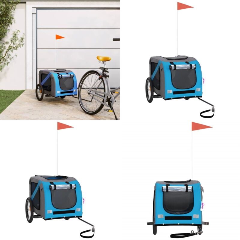 Fahrradanhänger Hunde Blau und Grau Oxford-Gewebe und Eisen - Fahrradanhänger Hund - Fahrradanhänger Hunde - Home & Living - Blau