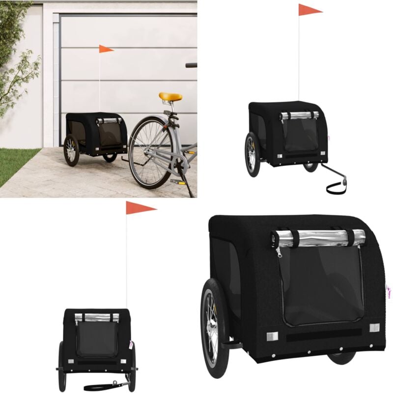 Fahrradanhänger Hunde Schwarz Oxford-Gewebe und Eisen - Fahrradanhänger Hund - Fahrradanhänger Hunde - Home & Living - Schwarz