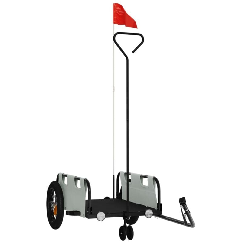 Fahrradanhänger Grau Oxford-Gewebe und Eisen vidaXL