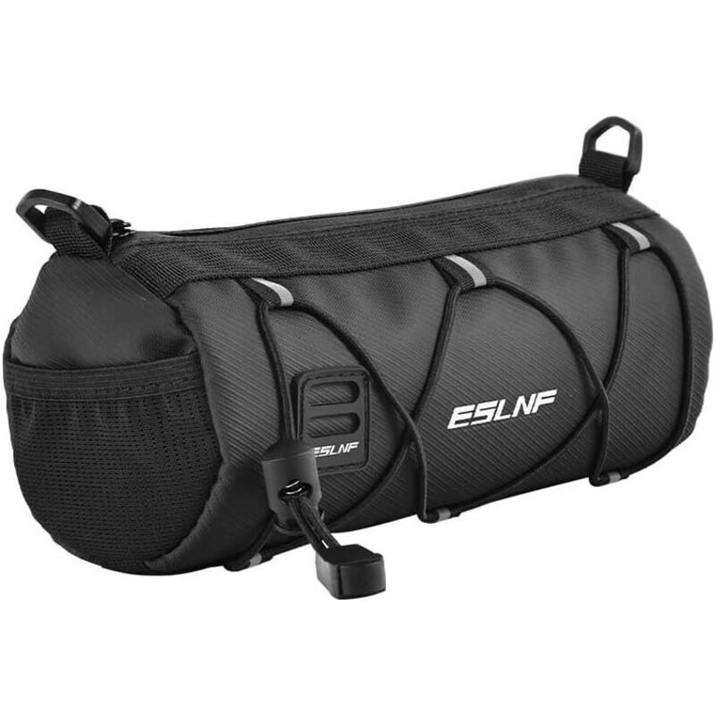 Fahrradlenkertasche, Fahrradrahmentasche, wasserdichte Fahrradlenkertasche, Fahrradzubehör 2,4 l (schwarz)