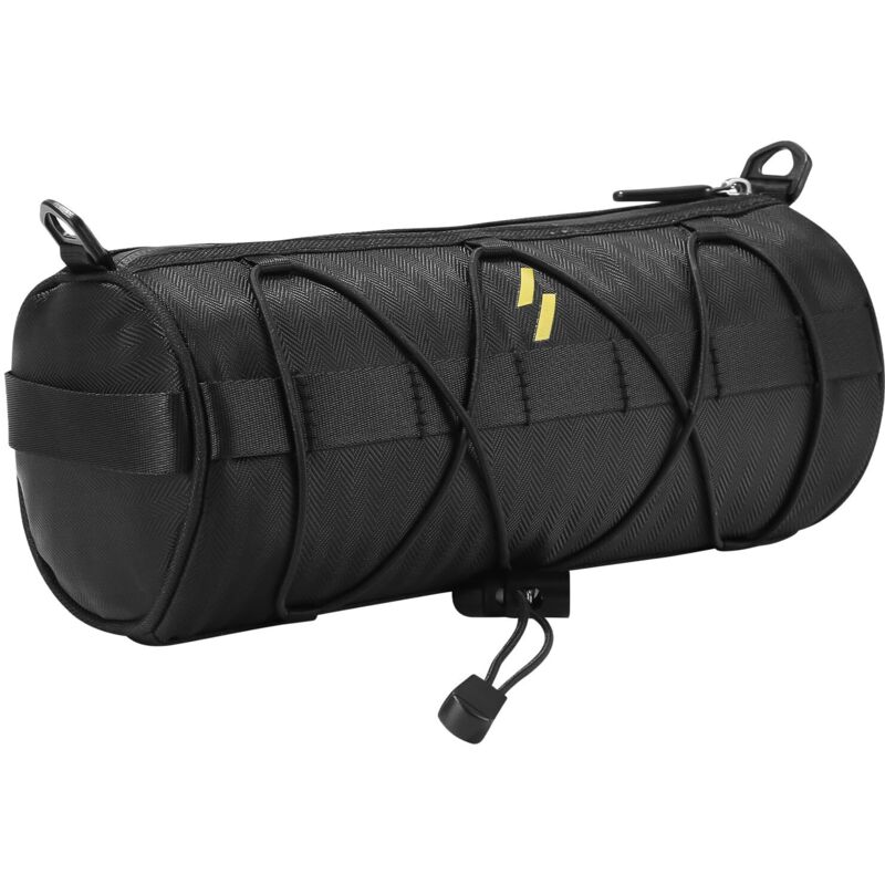 Fahrradlenkertasche, wasserdichte Fronttasche mit Schultergurt, Fahrradrahmentasche, Fahrradzubehör (Schwarz)