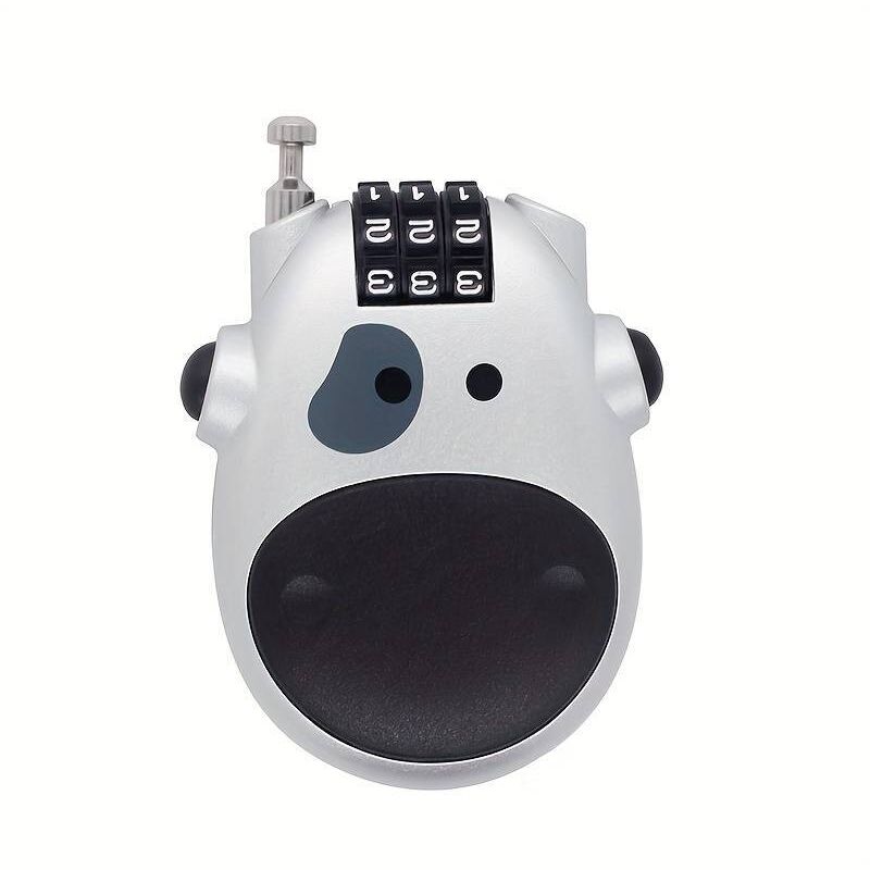 Fahrradschloss mit Zahlenkombination, hochfestes Stahldrahtschloss, einziehbares Helmschloss, 3-stellige Zahlenkombination, Fahrradzubehör