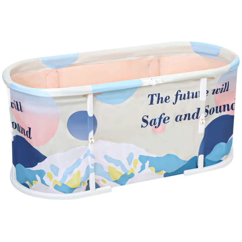 Faltbare Badewanne - Badewanne für Erwachsene, verdickte Isolierung und verdicktes Trägermaterial, 120 × 58 × 53 cm, geeignet für heißes und kaltes
