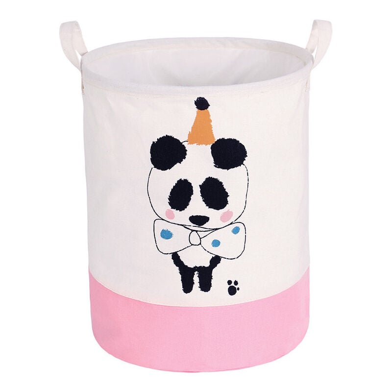 Memkey - Faltbarer, wasserdichter Baby-Wäschekorb, Aufbewahrungskorb für schmutzige Wäsche, Wäschesack, runder Stoff-Aufbewahrungseimer für