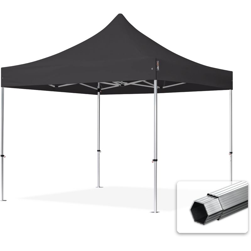 3x3 m Faltpavillon professional Alu 40mm, dunkelgrau