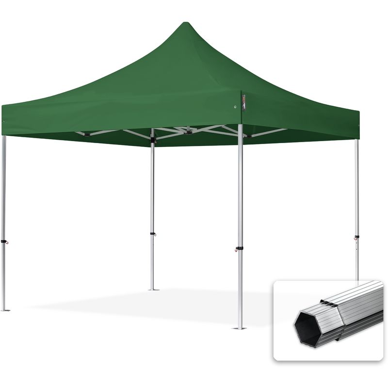 3x3 m Faltpavillon professional Alu 40mm, dunkelgrün