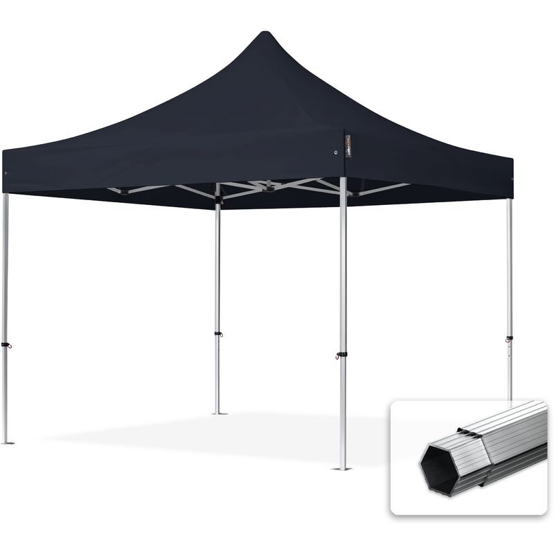 3x3 m Faltpavillon professional Alu 40mm, schwarz