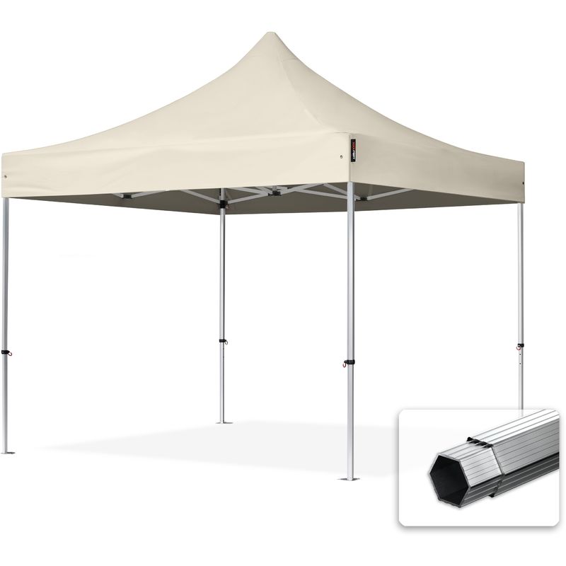 3x3 m Faltpavillon professional Alu 40mm, creme