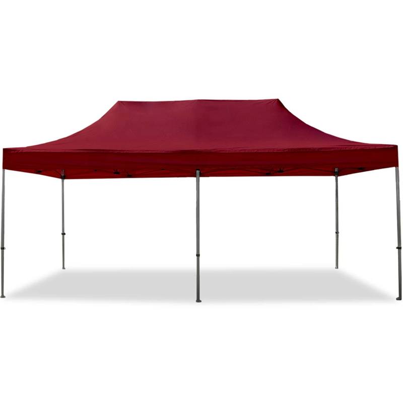 3x6 m Faltpavillon, premium Stahl 40mm, rot