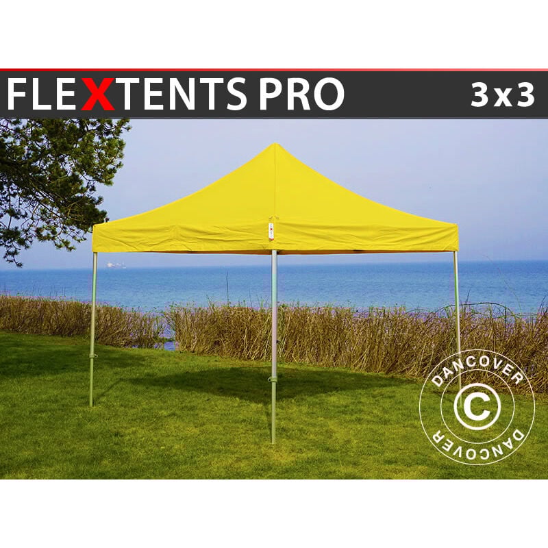 Dancover - Faltzelt Faltpavillon Wasserdicht FleXtents pro 3x3m Gelb