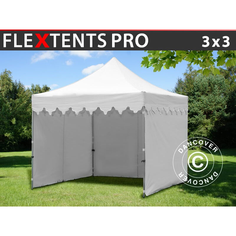 Faltzelt Faltpavillon Wasserdicht FleXtents pro 'Morocco' 3x3m