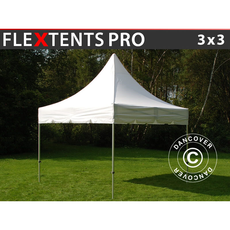 Faltzelt Faltpavillon Wasserdicht FleXtents pro Peak Pagoda 3x3m