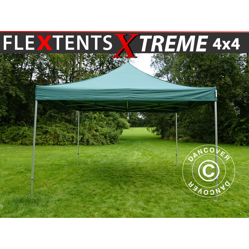 Faltzelt Faltpavillon Wasserdicht FleXtents Xtreme 60 4x4m Grün