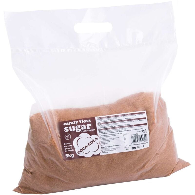 Bunter Aromazucker für Zuckerwatte, braun, Coca-Cola-Geschmack, 5kg