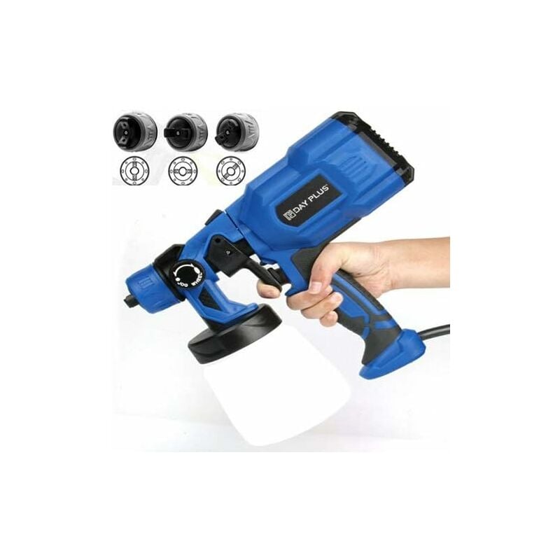 Dayplus - Farbsprühsystem Sprühpistole 800ML für Wandfarben, Lacke, Lasuren, Holz- & Korrosionsschutz im Innen- & Außenbereich,550 Watt Elektrische