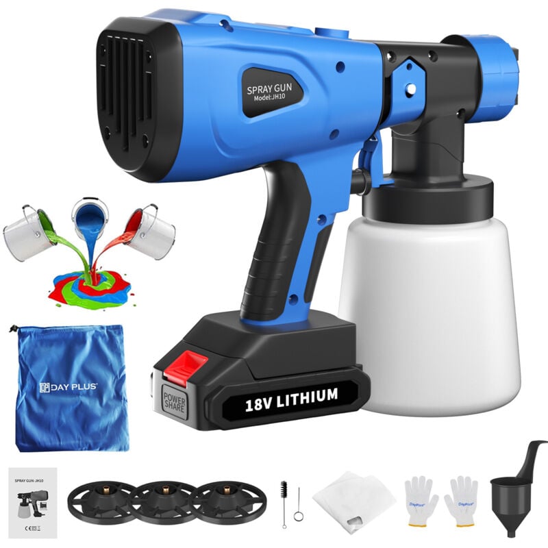 Dayplus - Farbsprühsystem Wandfarbe Lacke Lasuren Farbsprühgerät Elektrische Spritzpistole