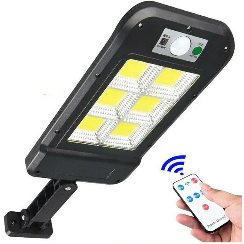 Trade Shop Traesio - Trade Shop - faro lampione stradale pannello solare fotovoltaico sensore 160 led cob HS-8013 -