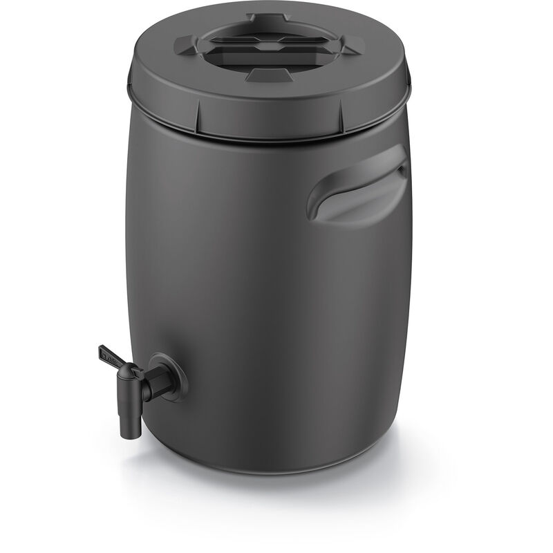 Spetebo - Fass zur Herstellung von organischem Dünger - 25 Liter - Kunststoff Dünger Tank 42 x 29 cm anthrazit - Kompost Behälter Düngerfass