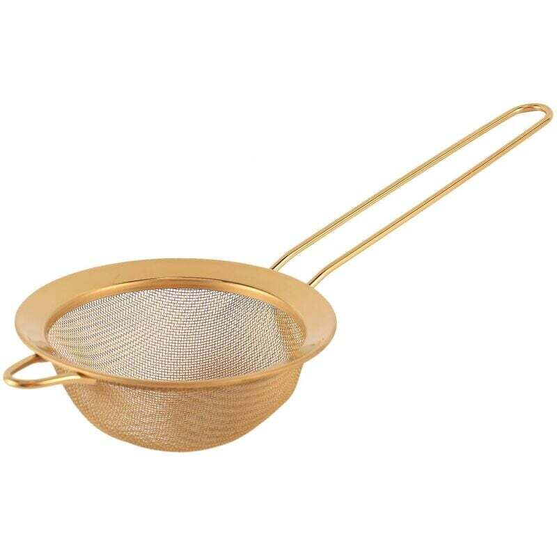 Feinmaschiges Ölsieb aus Edelstahl, goldenes Mehlsieb, Sieb, Siebe, Mehl, Kaffee, Netzfilter