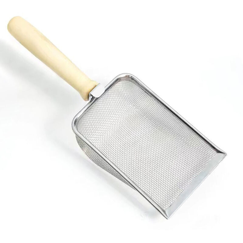 Feinporige Katzenstreuschaufel, Schaufel für Katzenstreu mit kleinen Partikeln, Edelstahlschaufel für feinen Sand, 1,5 Mesh/16 Mesh (geeignet für
